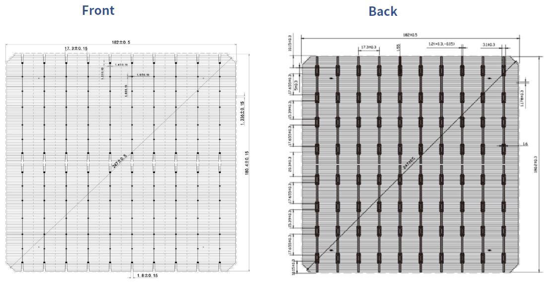 182mm solar cell 10BB 182mm solar cell 10BB